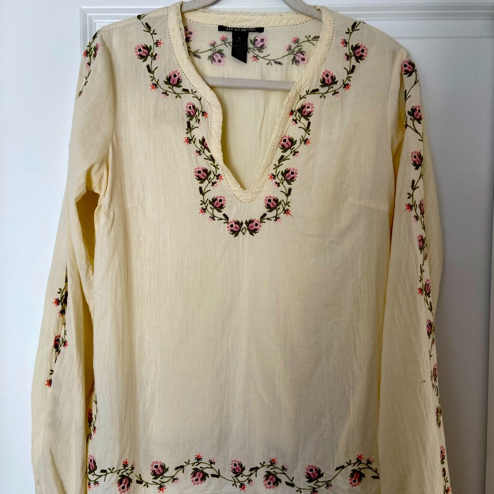 Beautiful Floral Lucky Brand Blouse